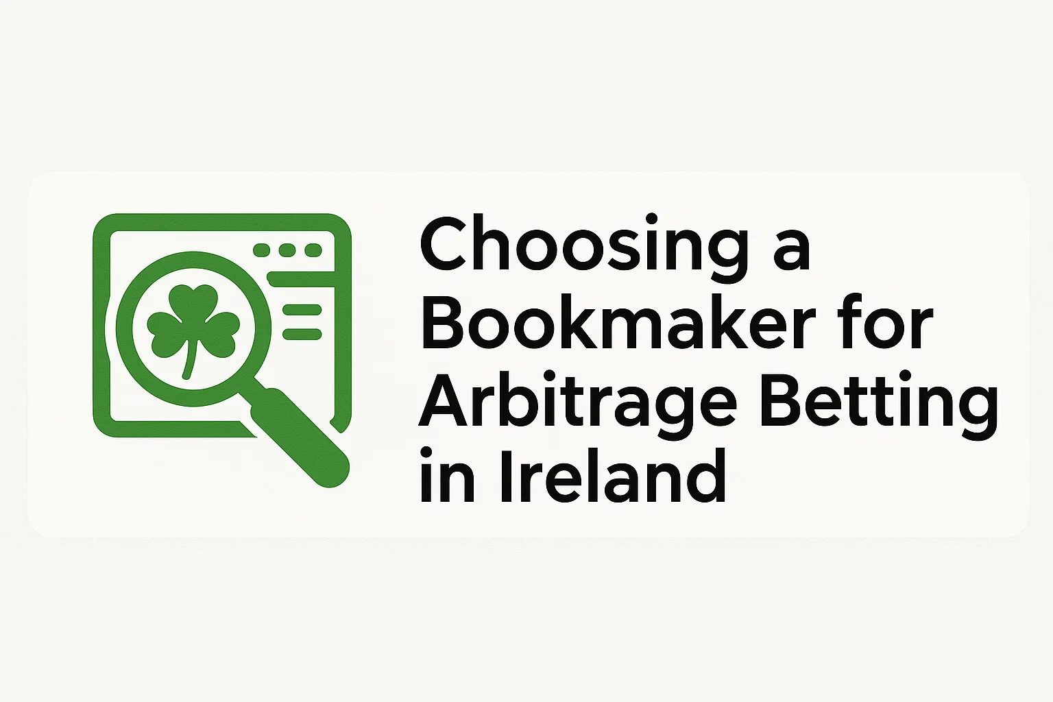 Choosing a Bookmaker for Arbitrage Betting in Ireland